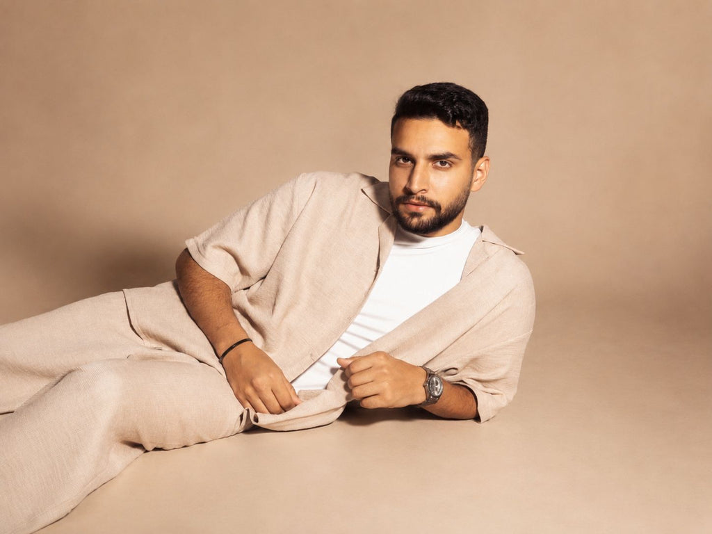 Men’s Beige Linen Set
